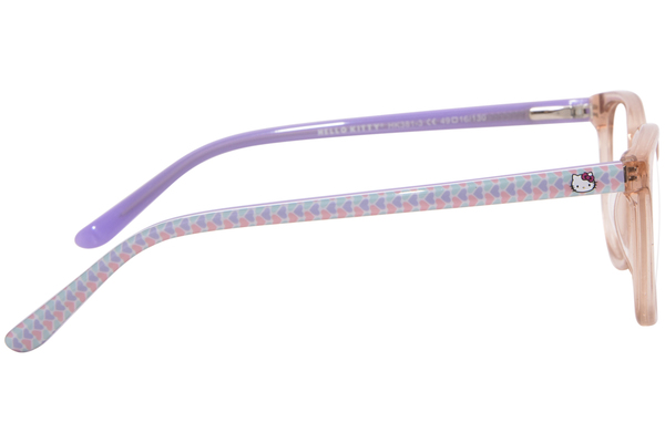  Hello Kitty HK381-1 Eyeglasses Youth Kids Girl's Full Rim Rectangle Shape 