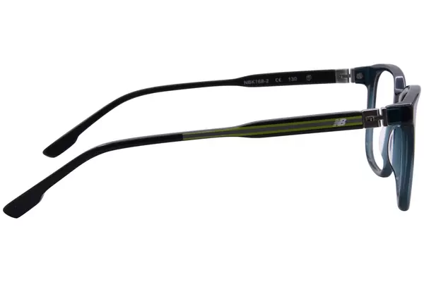  New Balance NBK168 Eyeglasses Youth Boy's Black Full Rim Rectangle Shape 