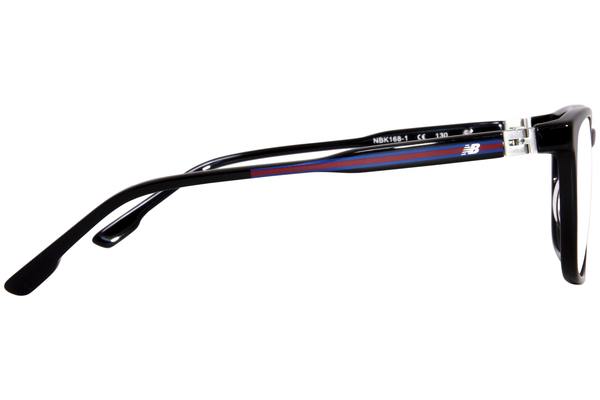  New Balance NBK168 Eyeglasses Youth Boy's Black Full Rim Rectangle Shape 