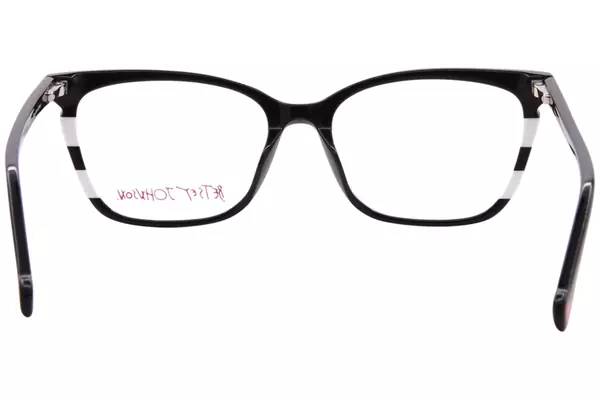  Betsey Johnson All That Eyeglasses Youth Kids Girl's Full Rim Rectangle Shape 