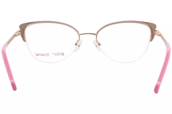  Betsey Johnson Ambitious Eyeglasses Youth Kids Girl's Semi Rim Cat Eye 