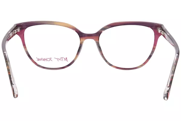  Betsey Johnson Bet All American Eyeglasses Youth Kids Girl's Full Rim Cat Eye 