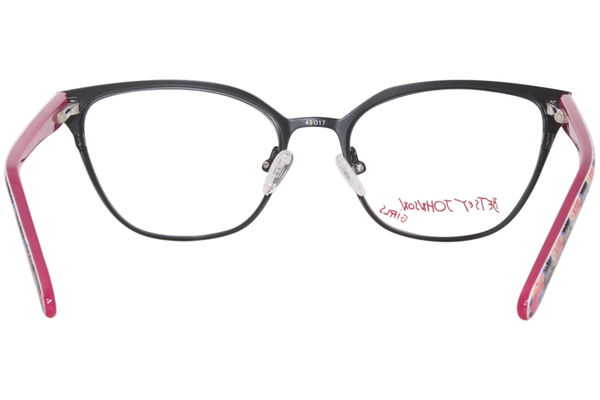  Betsey Johnson Bon-Voyage Eyeglasses Girl's Full Rim Cat Eye 