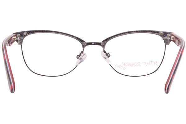  Betsey Johnson Girls CAJJ Eyeglasses Youth Girl's Full Rim Round Optical Frame 