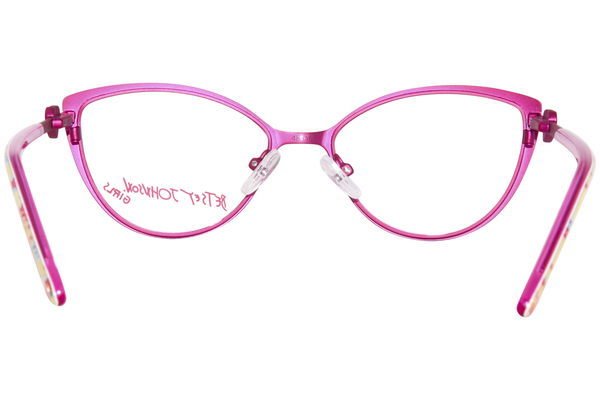  Betsey Johnson Tada Eyeglasses Youth Kids Girl's Full Rim Cat Eye 
