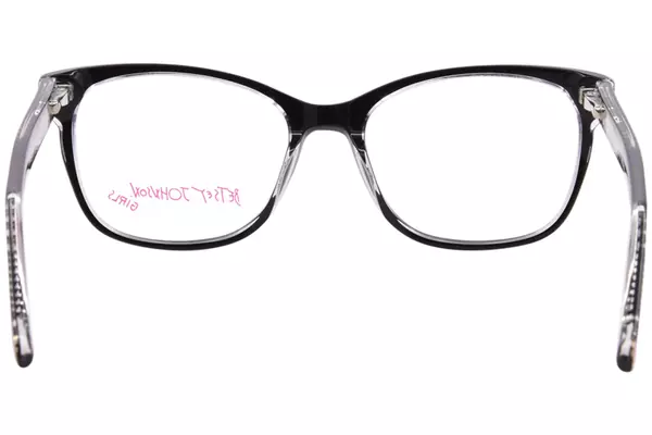  Betsey Johnson Text Me Eyeglasses Youth Kids Girl's Full Rim Square Shape 