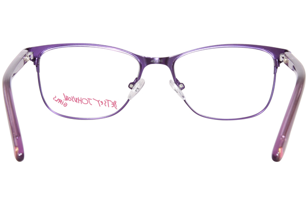  Betsey Johnson Wildflower Eyeglasses Youth Kids Girl's Full Rim Square Shape 