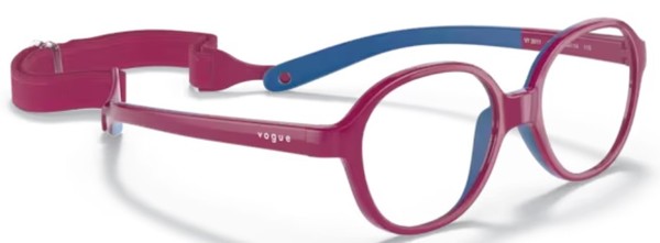  Vogue VY2011 Eyeglasses Youth Kids Full Rim Pillow Shape w/Strap 