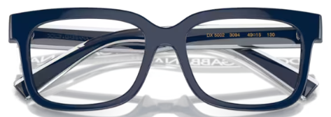  Dolce & Gabbana DX5002 Eyeglasses Youth Kids Boy's Full Rim Rectangle Shape 