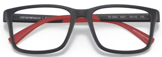  Emporio Armani EK3203 Eyeglasses Youth Kids Boy's Full Rim Pillow Shape 
