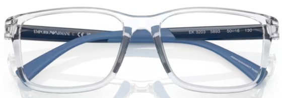  Emporio Armani EK3203 Eyeglasses Youth Kids Boy's Full Rim Pillow Shape 