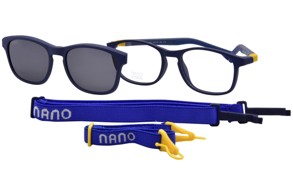  Nano Vista Power-UP-SC-3 NAO308 Eyeglasses Youth Kids Full Rim w/Clip-On 