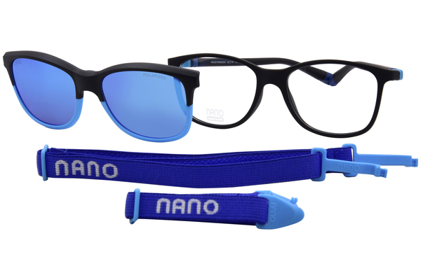  Nano Vista Quest-SC-3.0 NAO316 Eyeglasses Youth Kids Full Rim w/Clip-On 