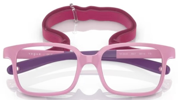  Vogue VY2016 Eyeglasses Youth Kids Full Rim Pillow Shape w/Strap 