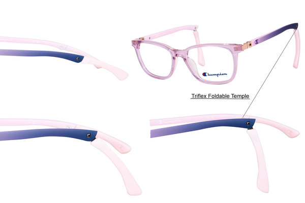  Champion Cheer Eyeglasses Youth Girl's Full Rim Square Shape 
