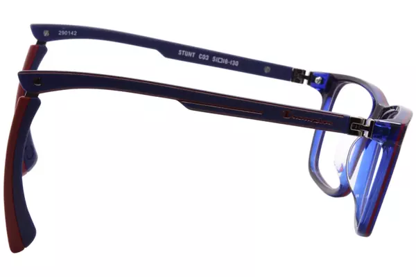  Champion CU Stunt Eyeglasses Youth Kids Boy's Full Rim Rectangle Shape 