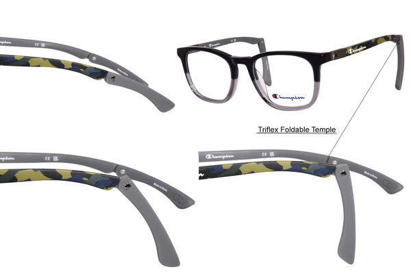  Champion Razz Eyeglasses Youth Boy's Full Rim Square Shape 
