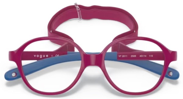  Vogue VY2011 Eyeglasses Youth Kids Full Rim Pillow Shape w/Strap 