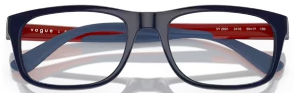  Vogue VY2021 Eyeglasses Youth Kids Boy's Full Rim Rectangle Shape 
