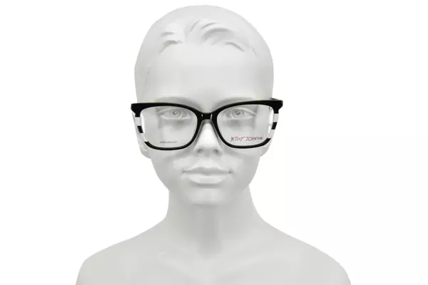  Betsey Johnson All That Eyeglasses Youth Kids Girl's Full Rim Rectangle Shape 