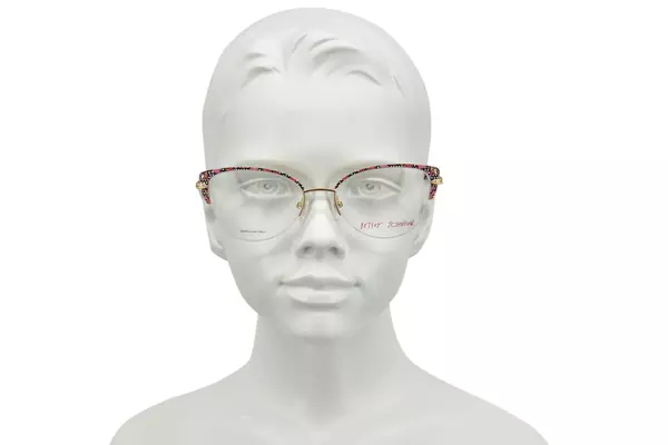  Betsey Johnson Ambitious Eyeglasses Youth Kids Girl's Semi Rim Cat Eye 