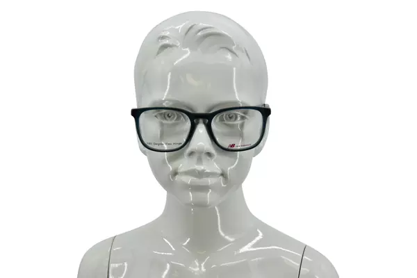  New Balance NBK168 Eyeglasses Youth Boy's Black Full Rim Rectangle Shape 