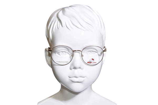  Hello Kitty HK376-1 Eyeglasses Youth Kids Girl's Full Rim Round Shape 
