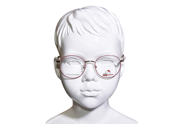  Hello Kitty HK376-1 Eyeglasses Youth Kids Girl's Full Rim Round Shape 