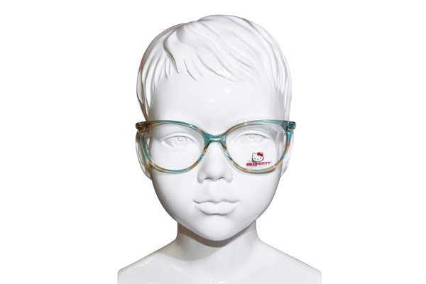  Hello Kitty HK383 Eyeglasses Youth Kids Girl's Full Rim Round Shape 