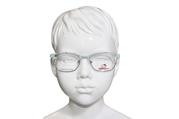  Hello Kitty HK384 Eyeglasses Youth Kids Girl's Full Rim Oval Shape 