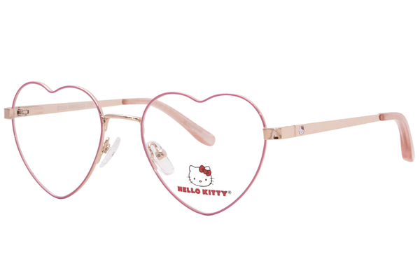 Hello Kitty HK378-1 Eyeglasses Youth Kids Girl's Rose Full Rim 47-17 ...
